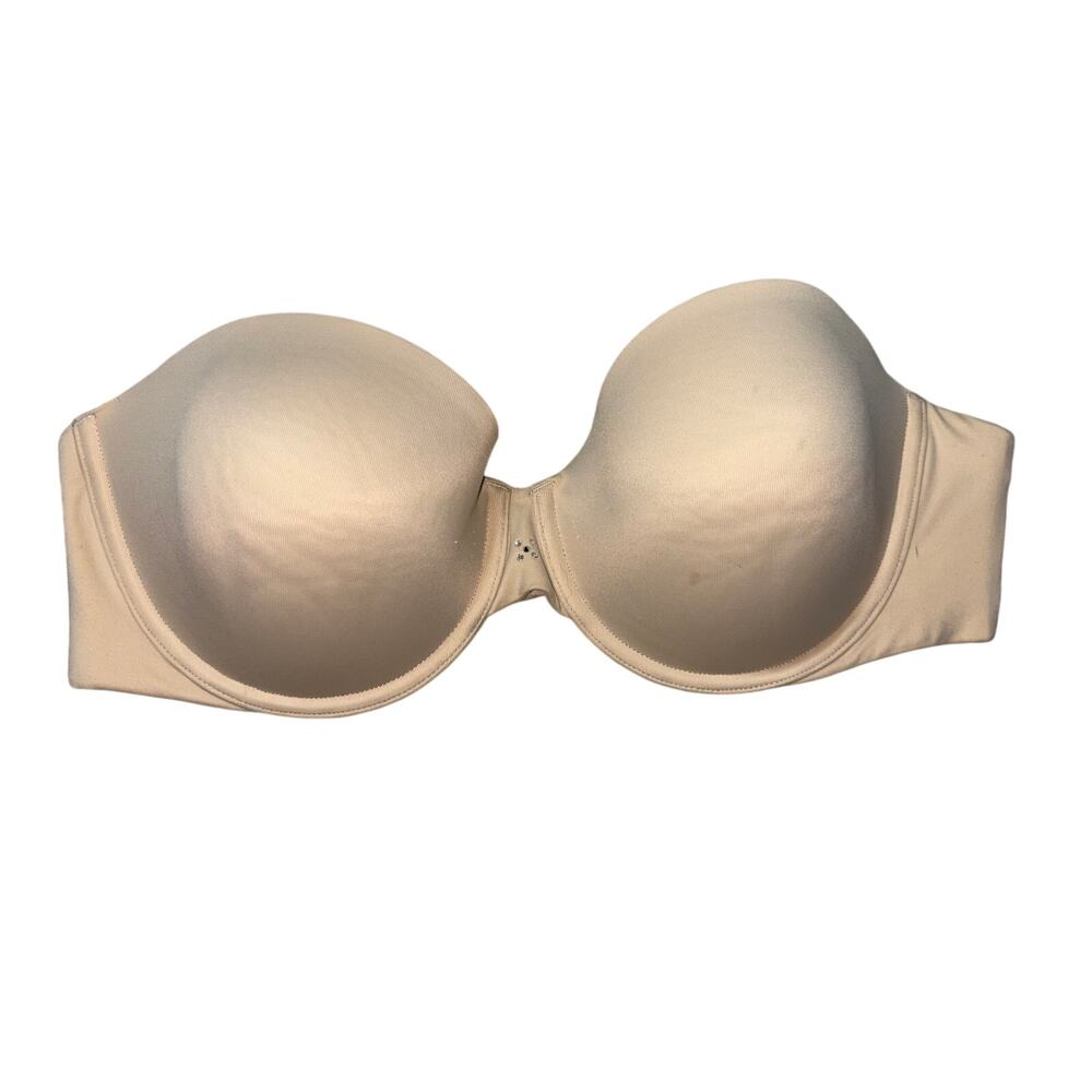 Ambrielle Womens 38C Nude Strapless Padded Pushup Bra